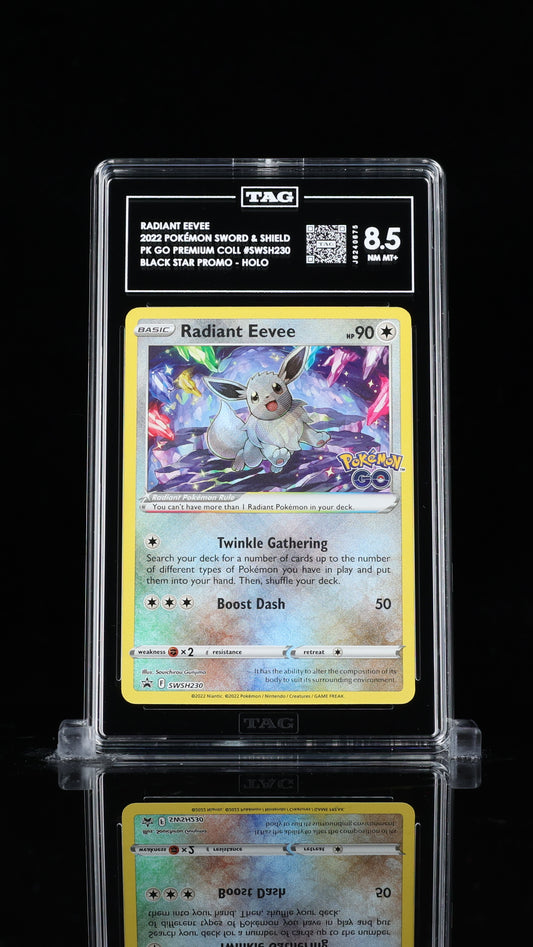 Radiant Eevee SWSH230 (TAG 8.5) Pokémon GO 2022 Pokémon SWSH Black Star Promos